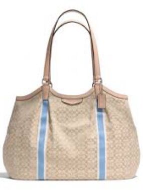 Coach Signature Blue Stripe Devine Tote F26131